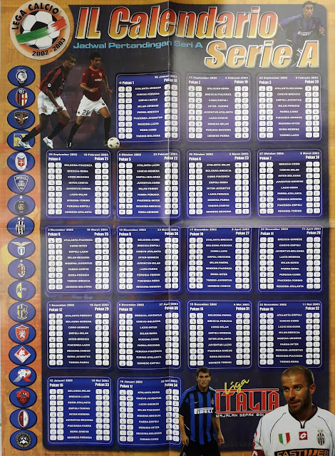 IL CALENDARIO SERIE A 2002-2003