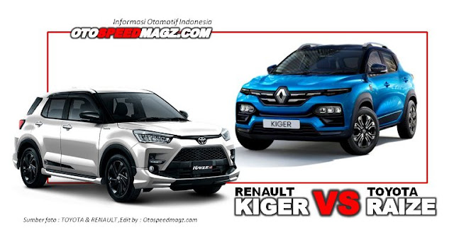 Komparasi-Toyota-Raize-1.0L-Turbo-VS-Renault-Kiger-indonesia-2021