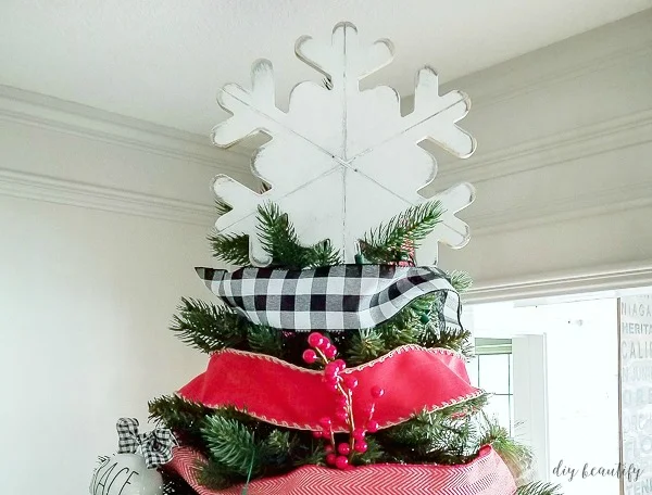 snowflake tree topper for 3 bucks