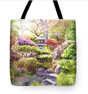 Tote Bag with watercolor painting by Irina Sztukowski