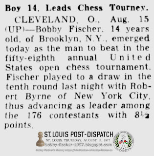 Boy 14, Leads Chess Tourney