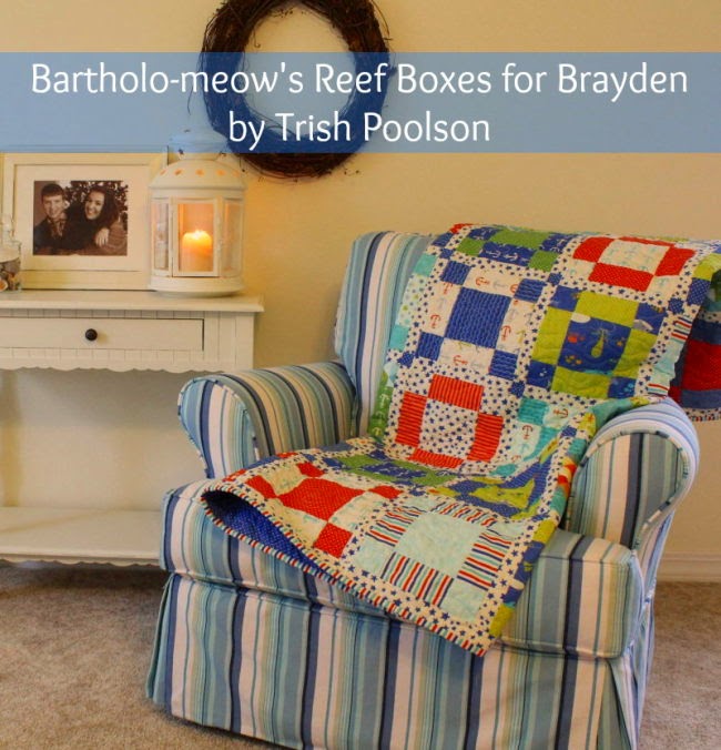 Free quilt pattern using Moda BARTHOLO-MEOW'S REEF Fabric