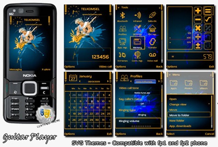 Blog pirata: Tema Nokia gratis, Guitar Player Theme
