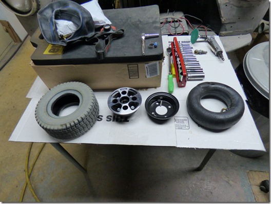 Hoveround wheel taken apart
