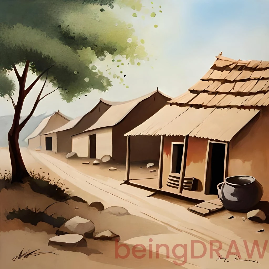 village drawing