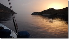 Porto Kayio im Sonnenuntergang