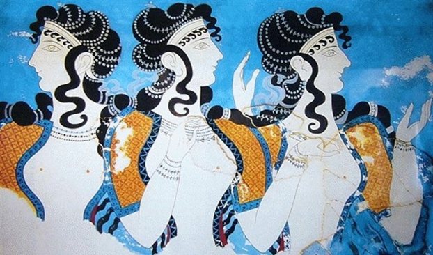 Minoan wall-paintings at Herakleion Museum