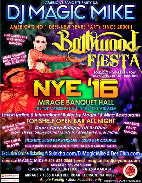  Bollywood Fiesta NYE 2016