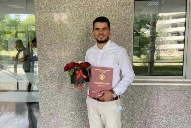 Jetmir Morina after graduating in dentistry