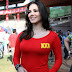 SUNNY LEONE HOT PICS AT CCL CRICKET MATCHES IN RED TIGHT TOP