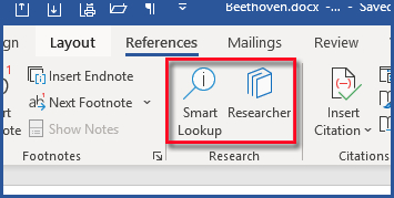 Microsoft Word Reference Button Search Research With Shortcut Key