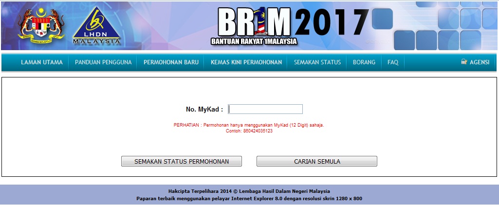 Cara Semakan Status BR1M 2017 Online - Berita Viral Terkini