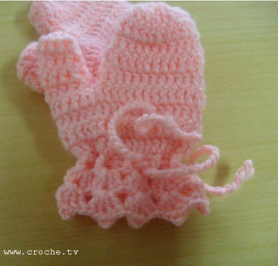 luvinha de croche para bebe Passo a apsso