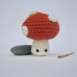 Amigurumi mushroom in handmade crochet by Smiley Bee Crochet