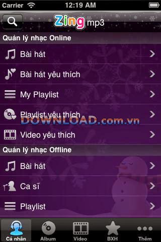 Zing Mp3 cho Android