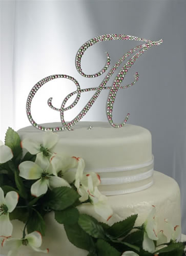 Initial wedding cake topper