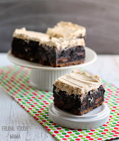 Biscoff Gingersnap Brownies- fudgy brownies with a chewy gingersnap crust are frosted with a creamy Biscoff buttercream