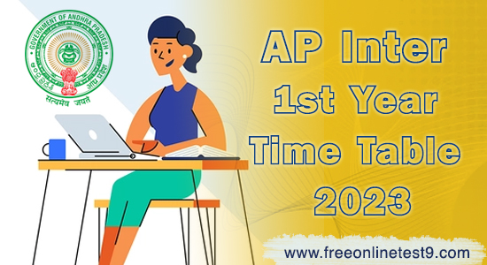 AP Inter 1st Year Time Table 2023