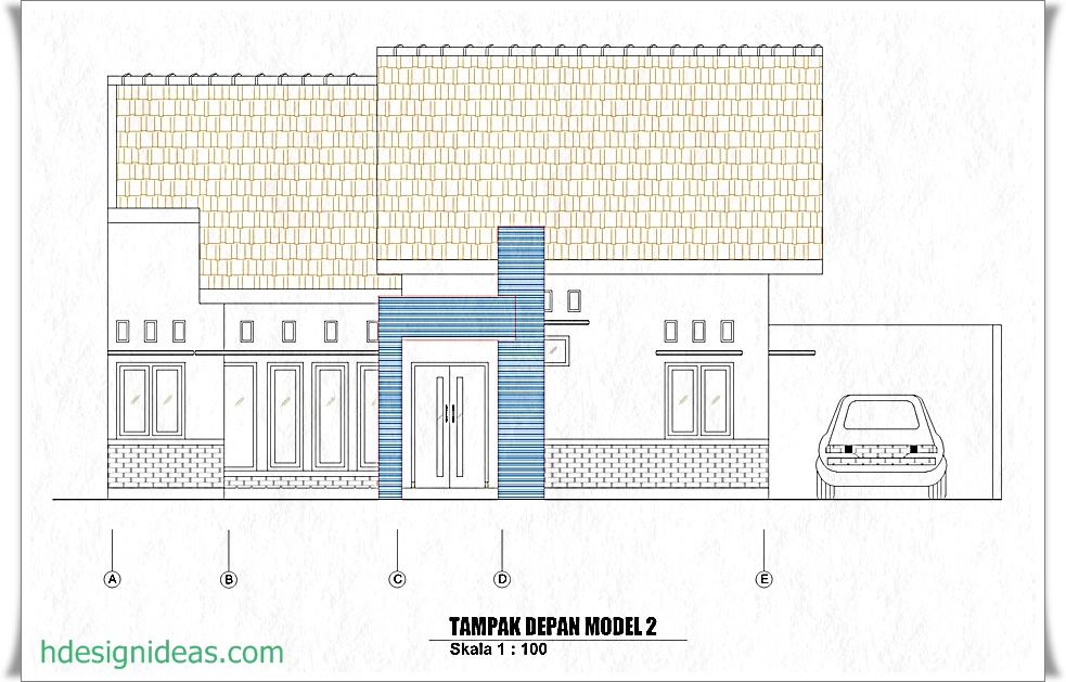 Denah Rumah Ukuran 10 x 10 m - Home Design and Ideas