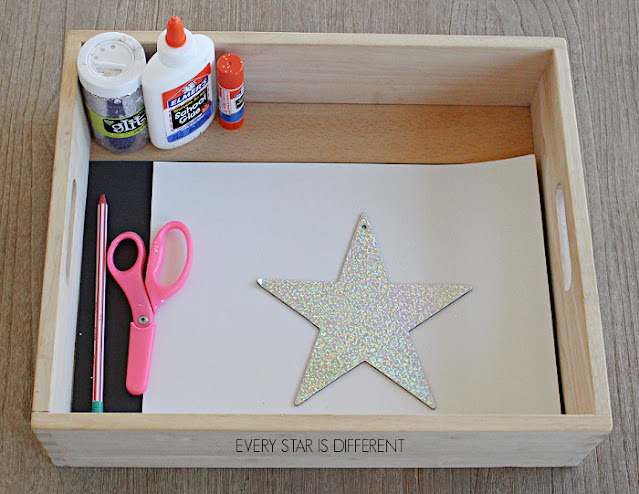 Star Cutting, Glitter & Glue Activity