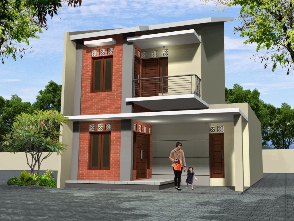   desain rumah minimalis dua lantai sederhana 2014