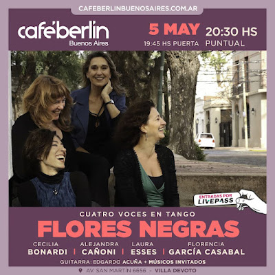 Flores Negras passe demain soir Café Berlín l’affiche]