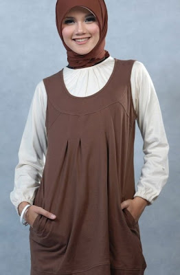 Actual Basic Busana Muslim Coklat Rompi