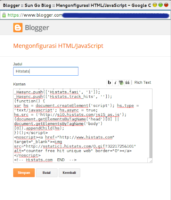 Cara Cepat dan Mudah Daftar Histats Terbaru 2015 Untuk Blog