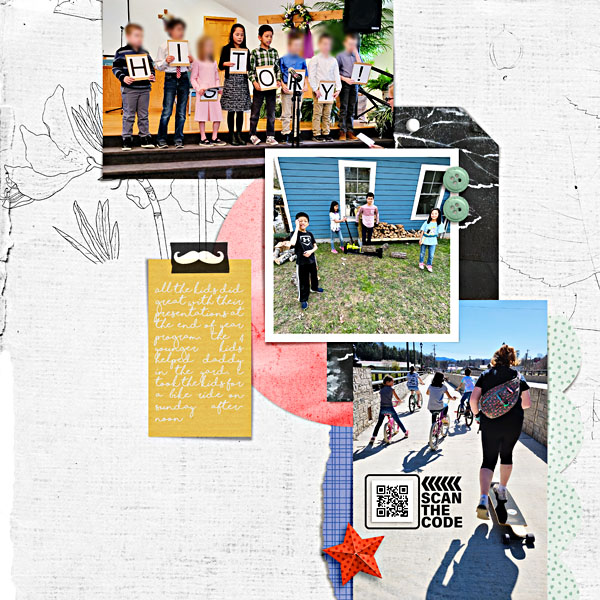 Week 13 {right} Digital Scrapbook page by Scrapping with Liz
