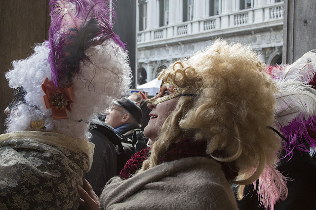 two ladies in costume, Venice