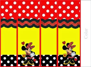 Minnie Roja: Etiquetas para Candy Bar para Imprimir Gratis.