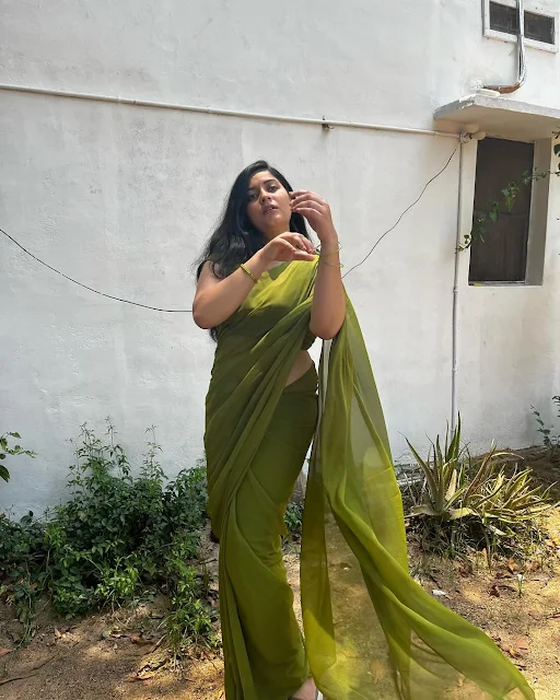 Kanduri Sudha Stuns in Green Saree