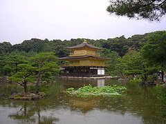 雨中的金閣寺