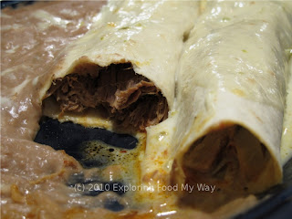 Closeup of Burritos Decebrados