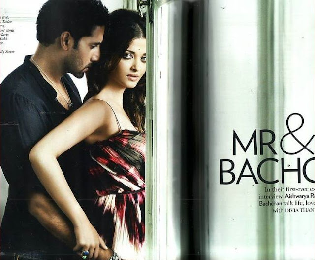 Aishwarya Rai and Abhishek Bachchan On Vogue Magazine July 2010