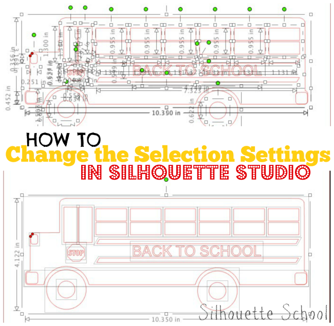 Silhouette Studio, selection box settings