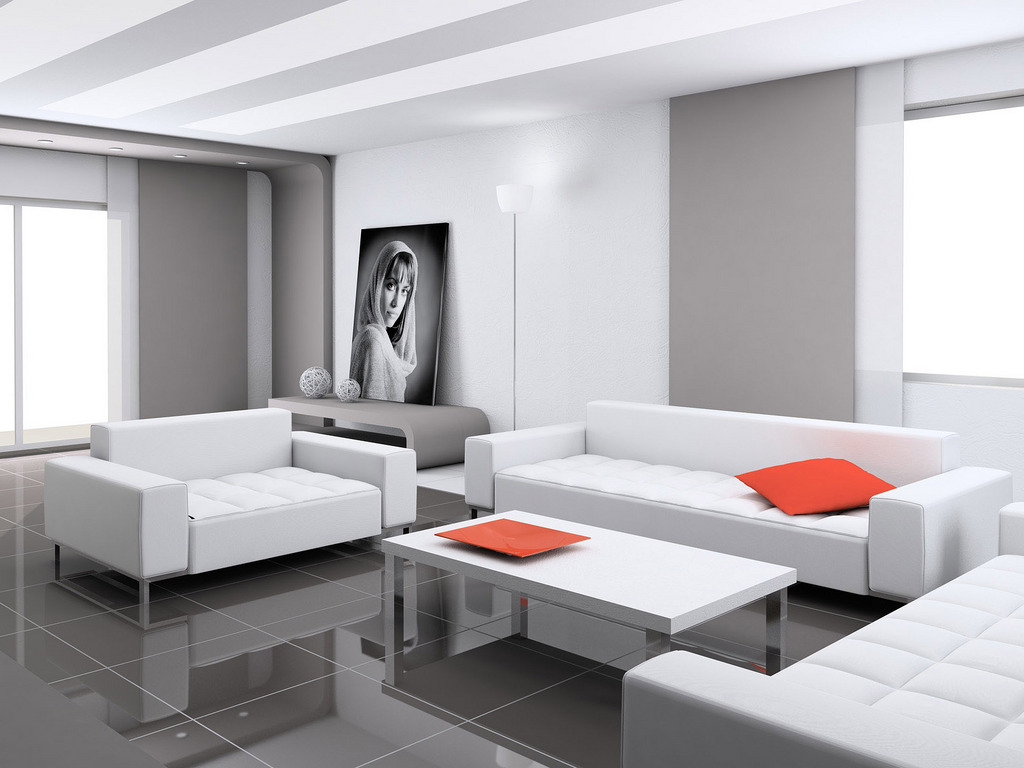 Simple White Apartment Interior Designs