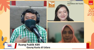 acara diskusi ruang publik KBR bersama NLR Indonesia tentang kusta