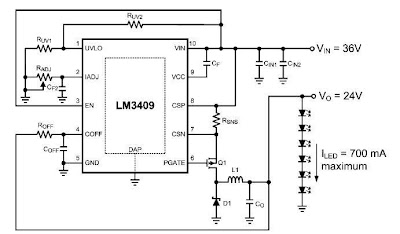 Dimming Controlled LED LM3409 