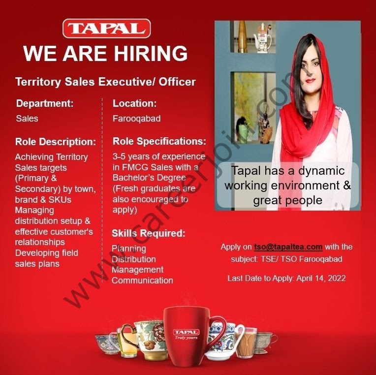 Tapal Tea Pvt Ltd Jobs April 2022