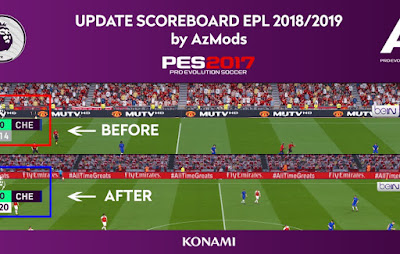 PES 2017 Scoreboard English Premier League 2018/2019 by AZ Mods