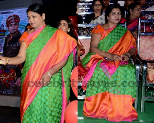 Nirmala Devi Green Silk Saree