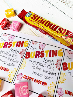 Starburst Candy Easter Printable @michellepaigeblogs.com