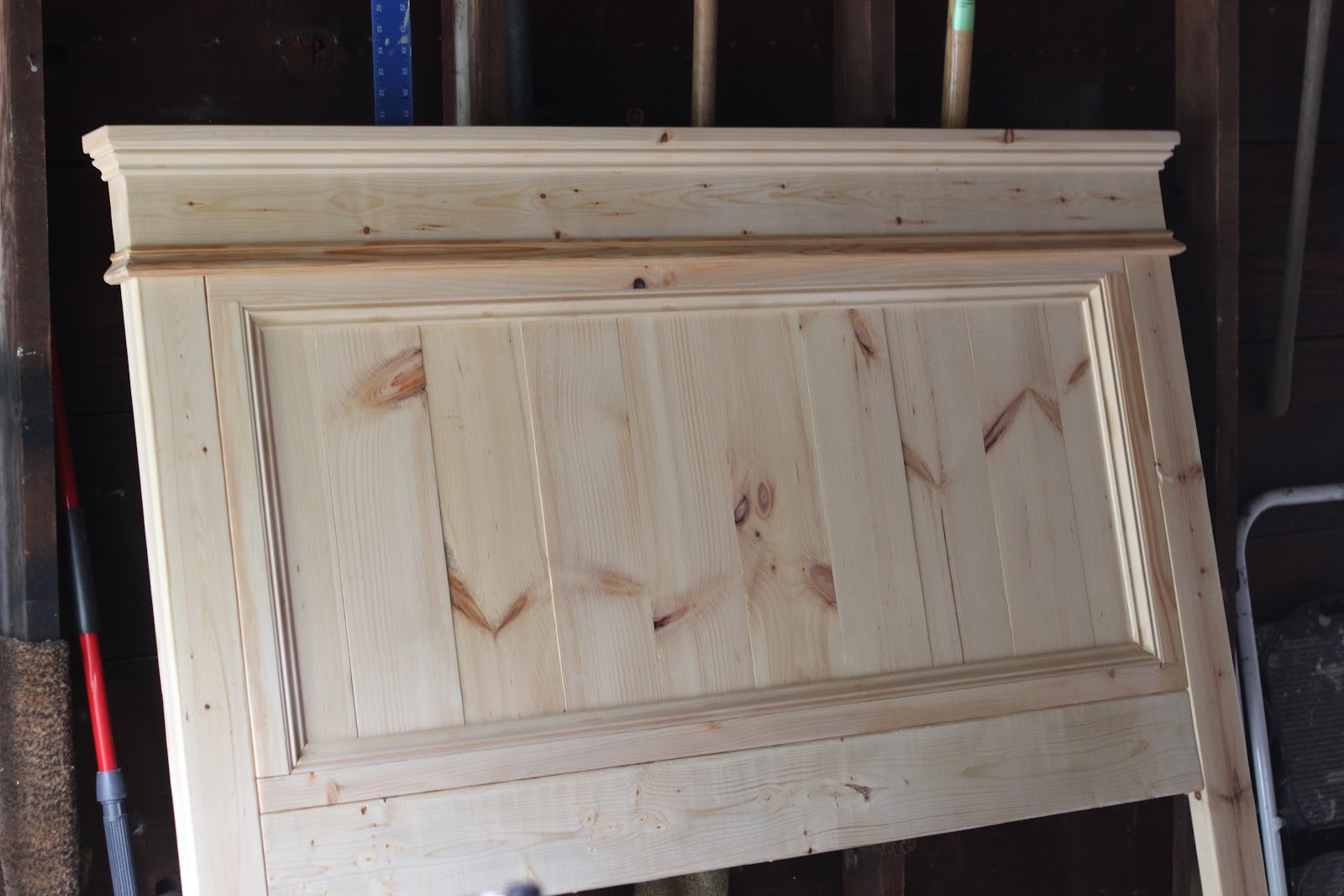 Jenny Steffens Hobick: We built a bed! DIY Wooden Headboard