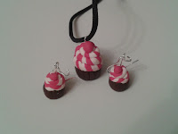 cupcake fresa fimo arcilla polimerica