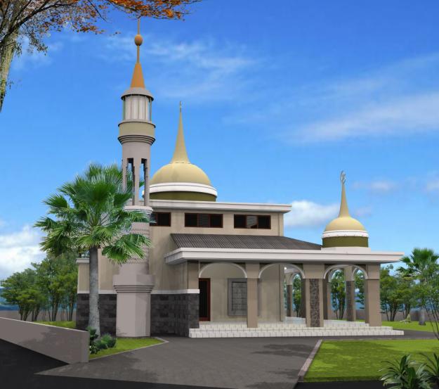  43kB, Contoh Gambar Desain Masjid Minimalis Dan Modern  Share The