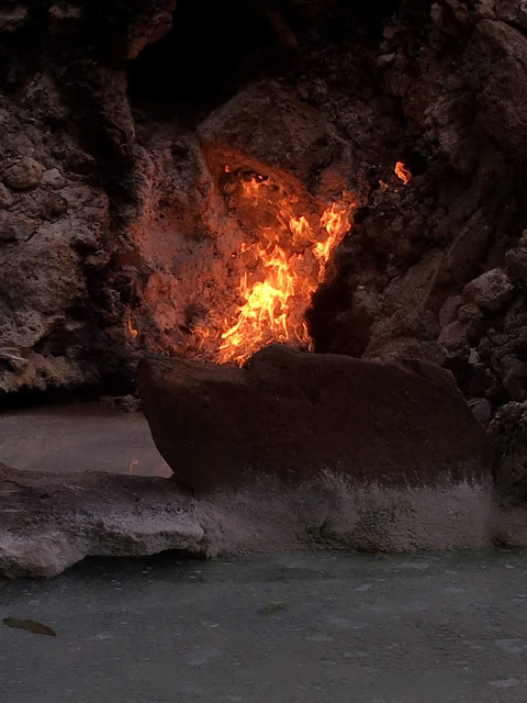 Baihe fire water spring, tainan, taiwan