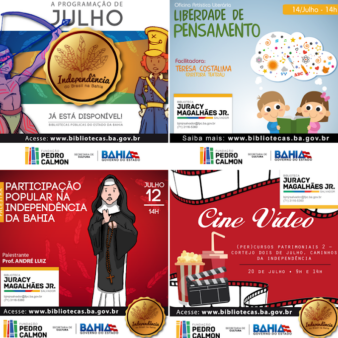 Programação para Julho/2017 da Biblioteca do bairro