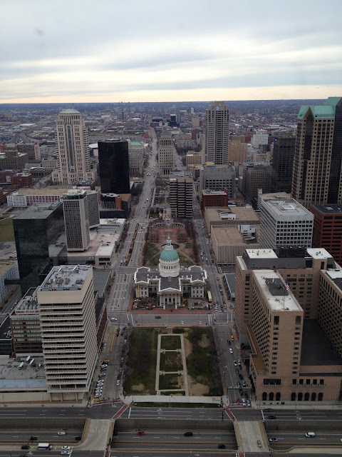 View from top of St Louis Gateway Arch