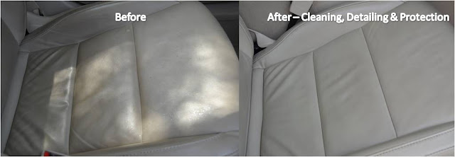 Leather Seats Cleaned and Conditioned - Car Detailing Delhi Noida Gurgaon